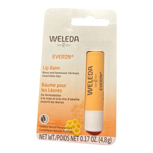 Weleda Everon Lip Balm Rose & Beeswax Formula 0.17 oz Made in Germany - NEW - Picture 1 of 2